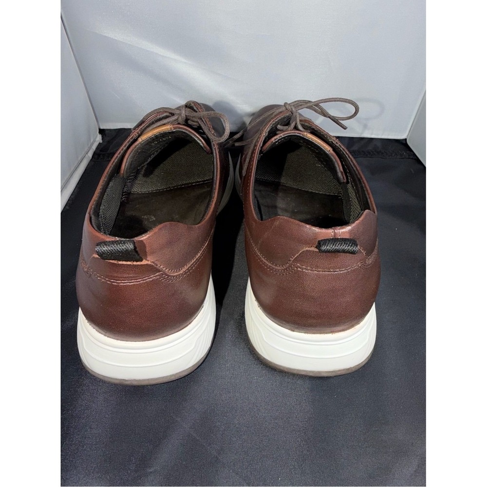 Johnston & Murphy Men's 10.5 M Brown Leather Lace Up Casual Dress Shoes - Picture 7 of 11